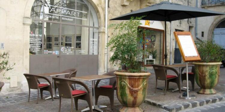 L'Appart'Thé (fermé), restaurant, La terrasse extérieure