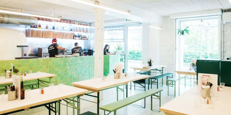 Bricktop Pizza, restaurant, Une vue de l'intérieur du restaurant