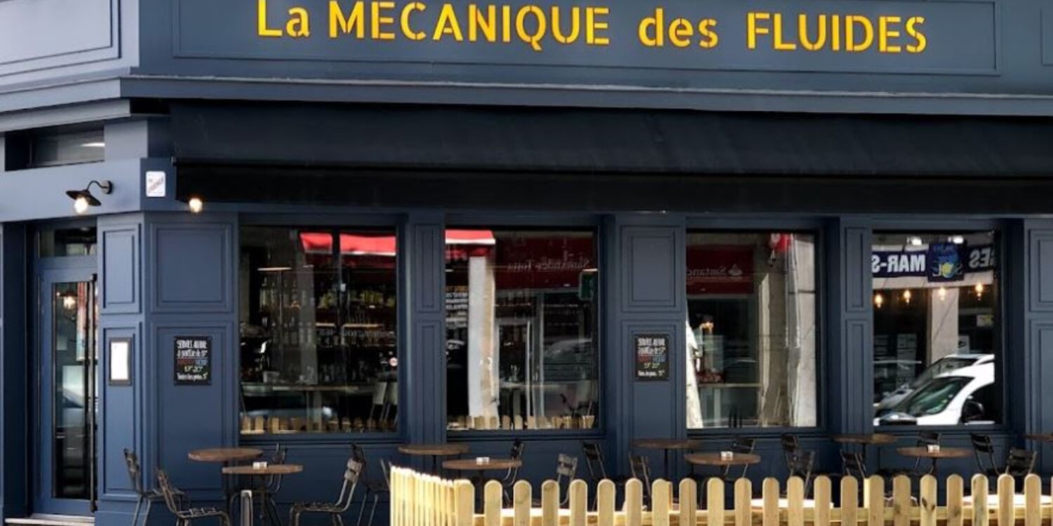 La MECANIQUE des FLUIDES, bar, La façade du bar