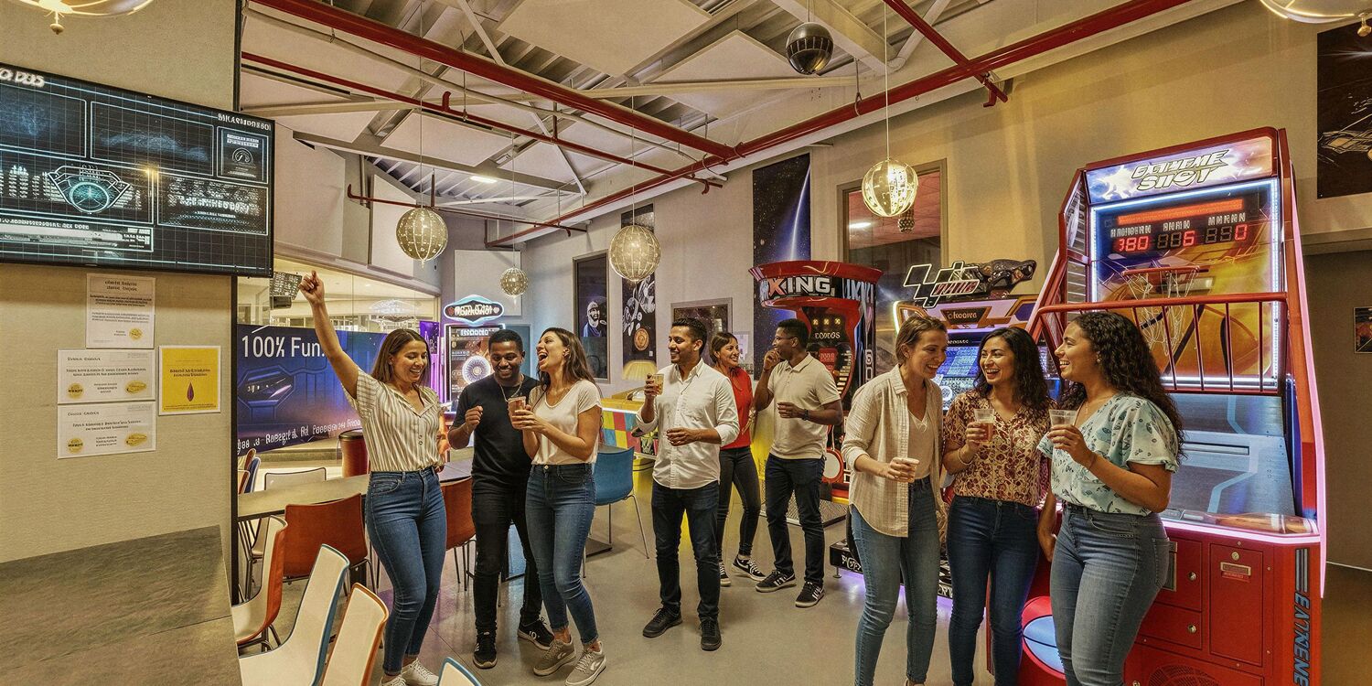 Space fun game, bar