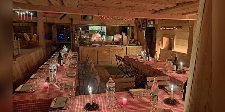 Chalet Refuge Vé La Marie À Noré, restaurant