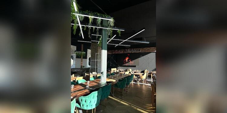 Meat?in steakhouse, restaurant