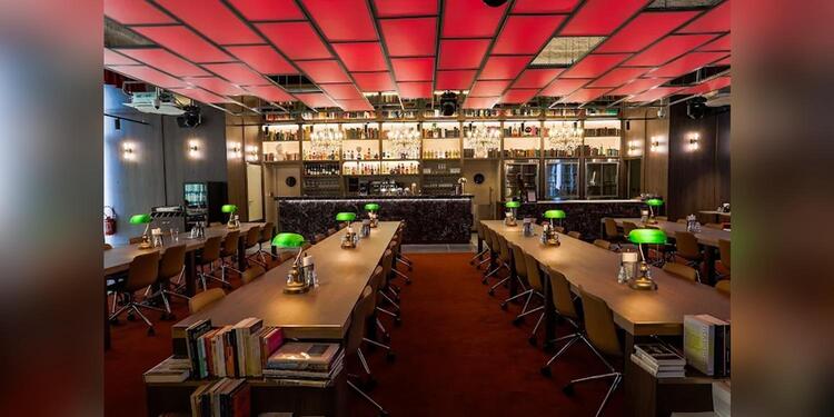 Librairie, restaurant