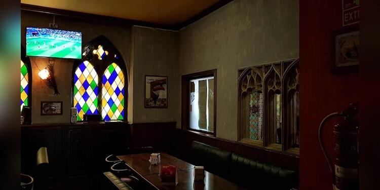 The central abbey, bar