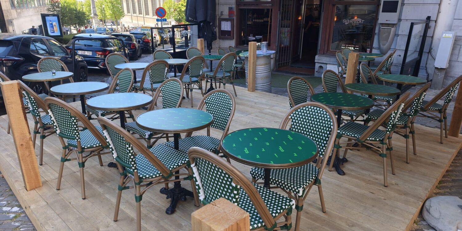 Skievelat Sablon, bar, Terrasse